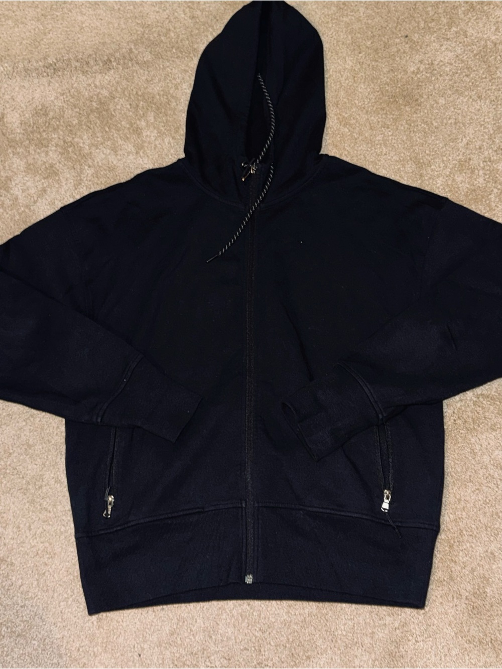 Old Navy Black Full-Zip Hoodie with Hood